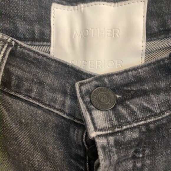 Mother High Rise Straight Leg Black Jeans - Picture 5 of 5